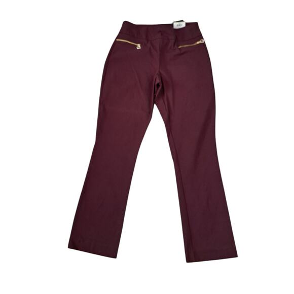INC High Rise Vivid Zip Detail Purple  Pull On Skinny Pants Size 4 NWT - Picture 5 of 8